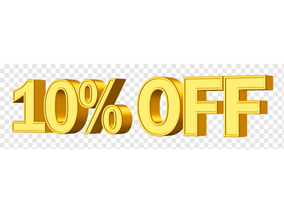 Png Transparent 10 Off Illustration Offer Text Logo Gold